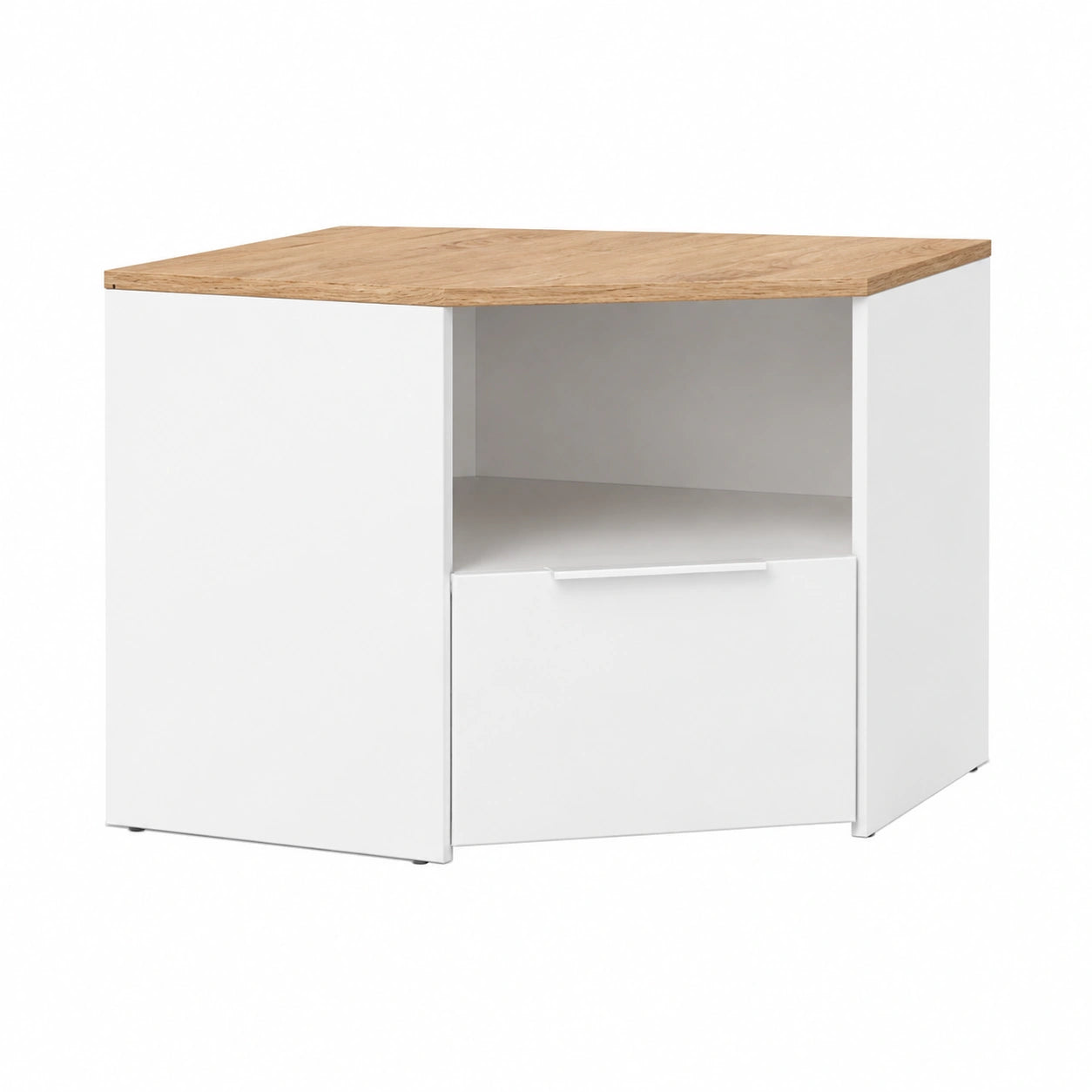 Mobile tv Wido, Bianco, 68 × 50 cm, adatto come supporto TV con ripiani aperti
