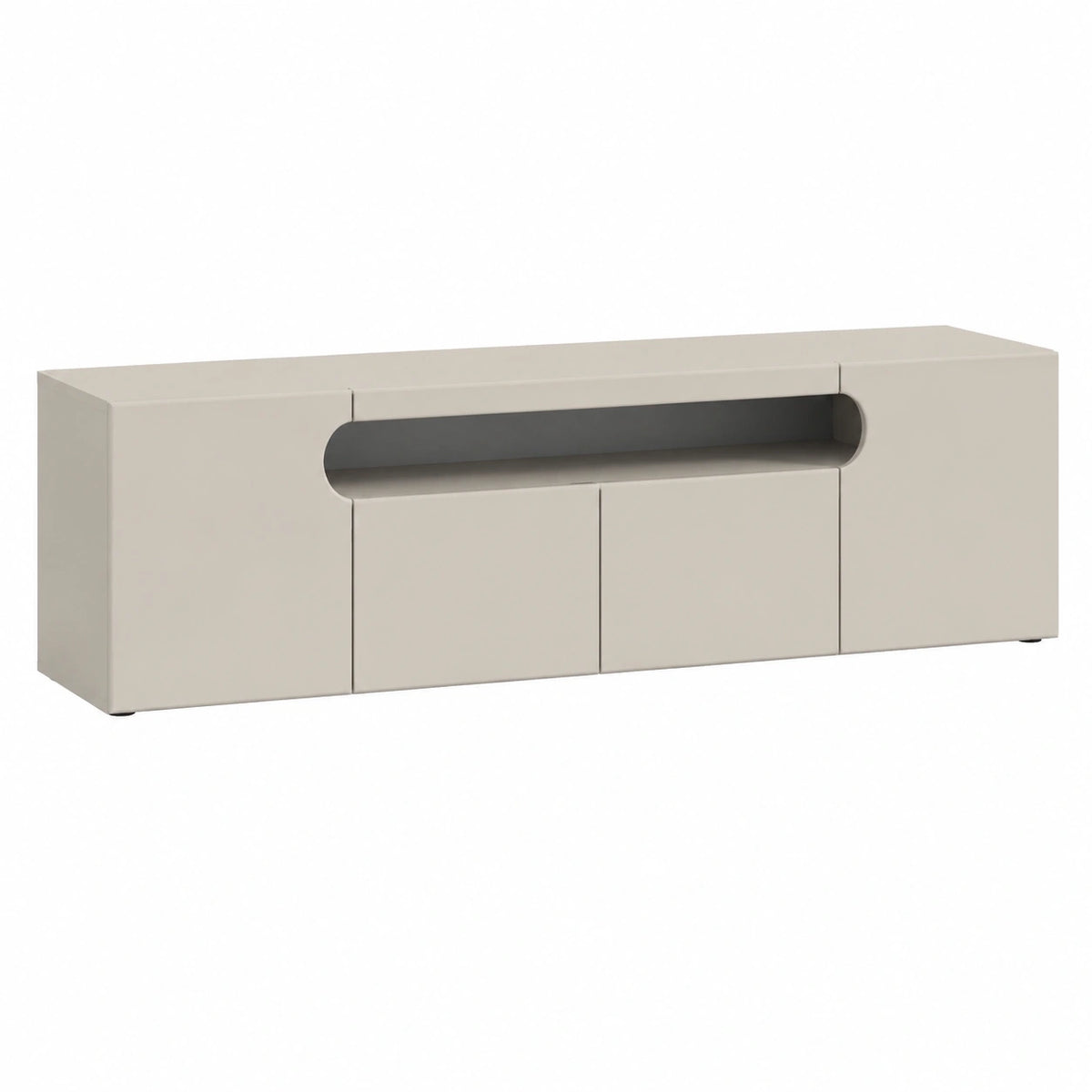 Mobile Porta TV REAL per Soggiorno con 4 Ante, Mobile Tv per Salotto in Legno, 240 × 40 × 60 cm, Cashmere