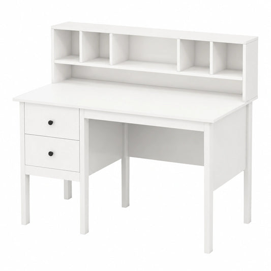 Scrivania per computer con deposito, tavolo da studio con cassetti e 5 scomparti, postazione di lavoro per ufficio, casa, 120 × 60 × 110 cm