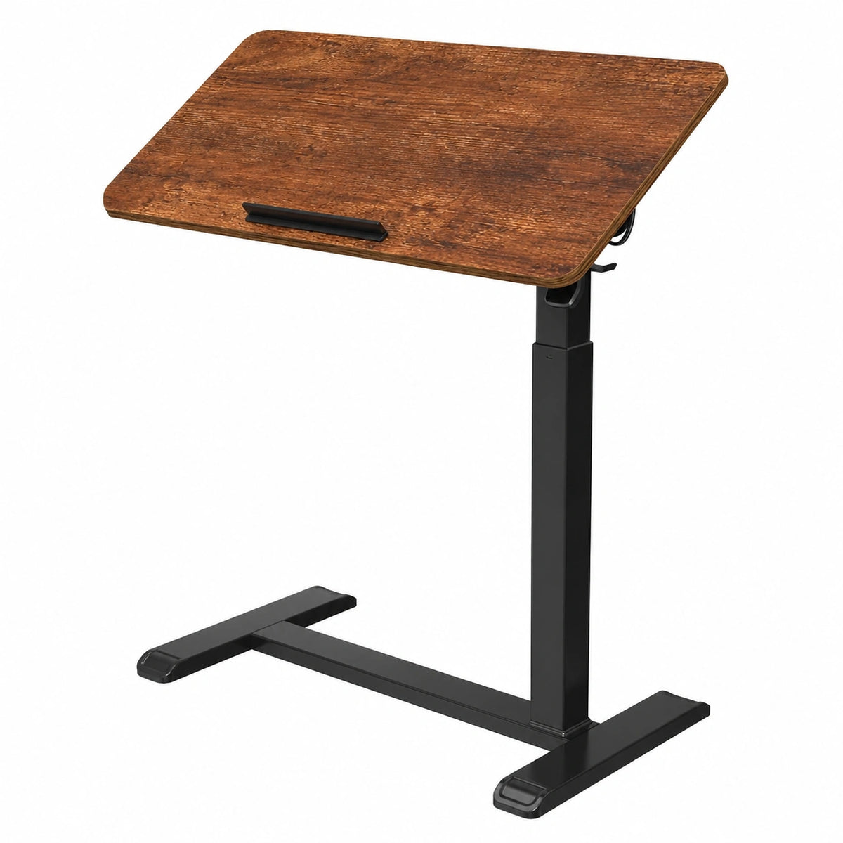 Tavolo da appoggio regolabile in altezza, 71-107 cm, per computer portatile con piano reversibile, tavolino mobile con ruote nascoste, 77 × 40 cm