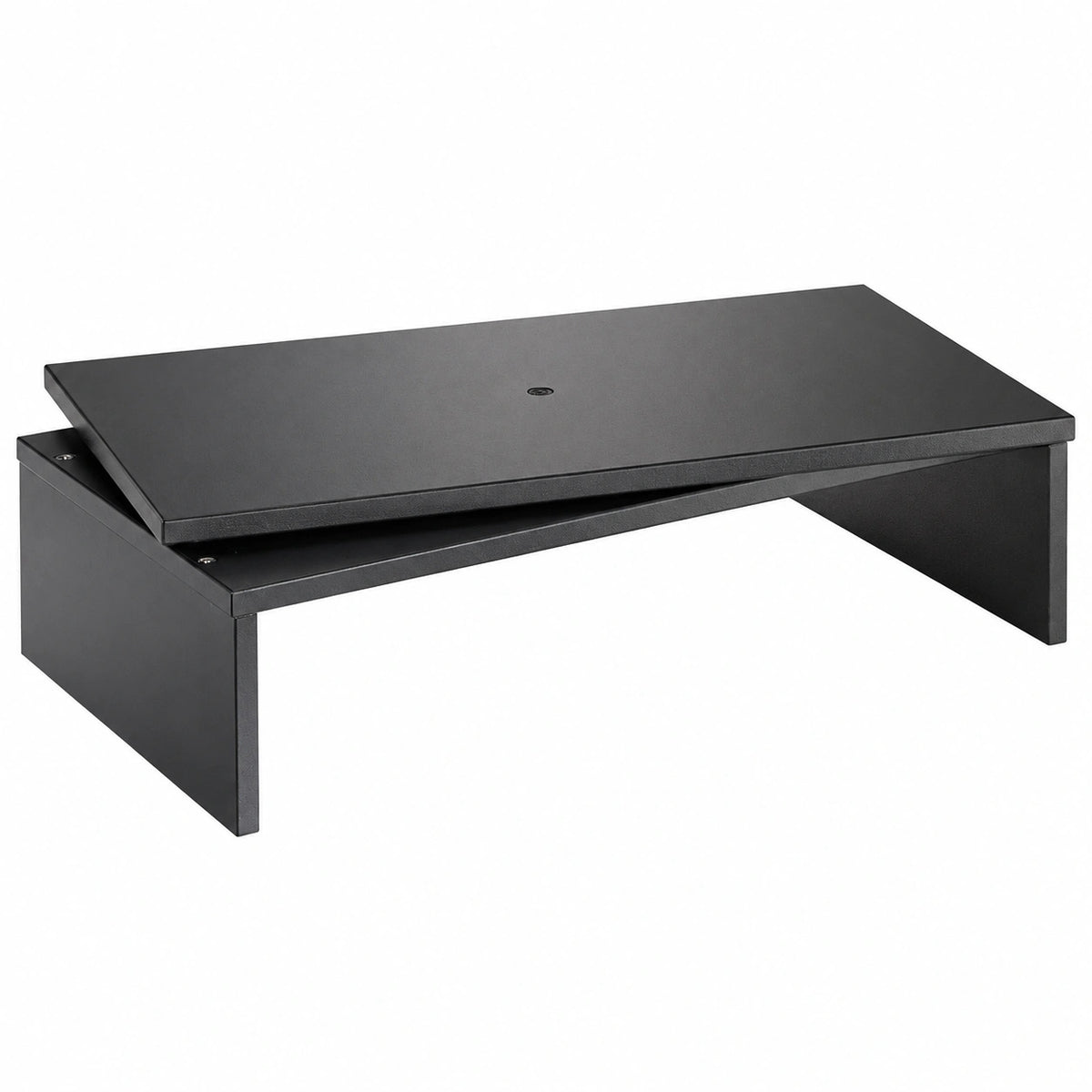 Supporto Monitor e TV Girevole, Base Ruotabile a 360°, Portata 45 Kg, Legno, in Italy