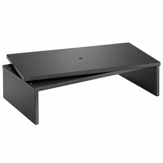 Supporto Monitor e TV Girevole, Base Ruotabile a 360°, Portata 45 Kg, Legno, in Italy