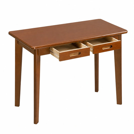 Scrivania in Legno Massiccio, Tavolo da Ufficio con Cassetti, Scrivania per Computer da 39 × 20 × 30 Pollici con Portata per la Casa, Rustico Marrone