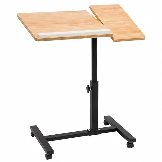 Tavolino per Pc, Supporto Computer Portatile, Mobile Grande, HLP 98 × 60 × 40,5cm, 4 Ruote Girevoli